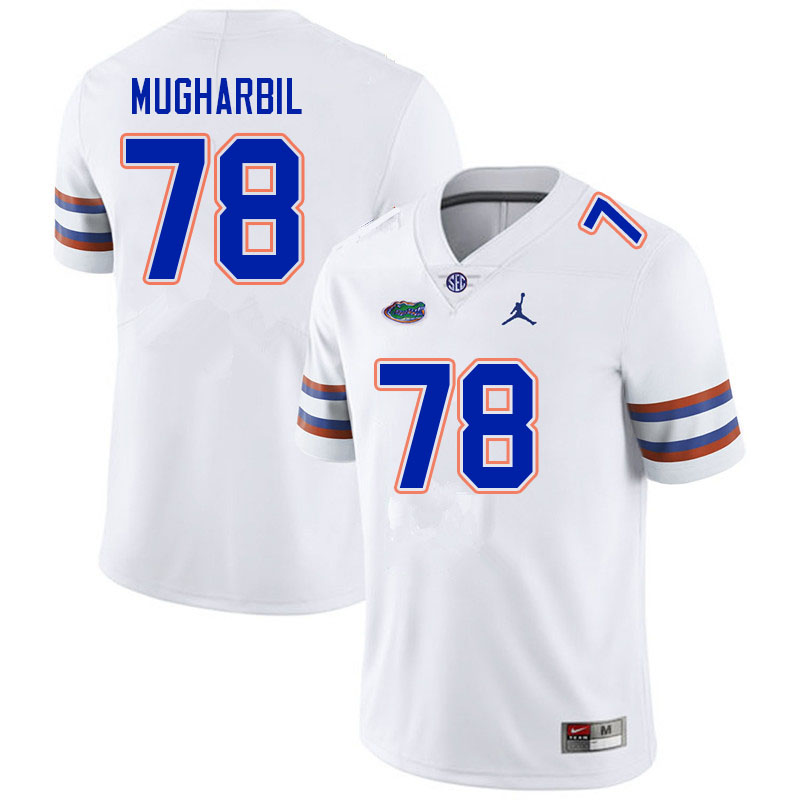 Men #78 Yousef Mugharbil Florida Gators College Football Jerseys Sale-White - Click Image to Close